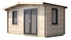 8x14 Power Chalet Log Cabin | Scandinavian Timber